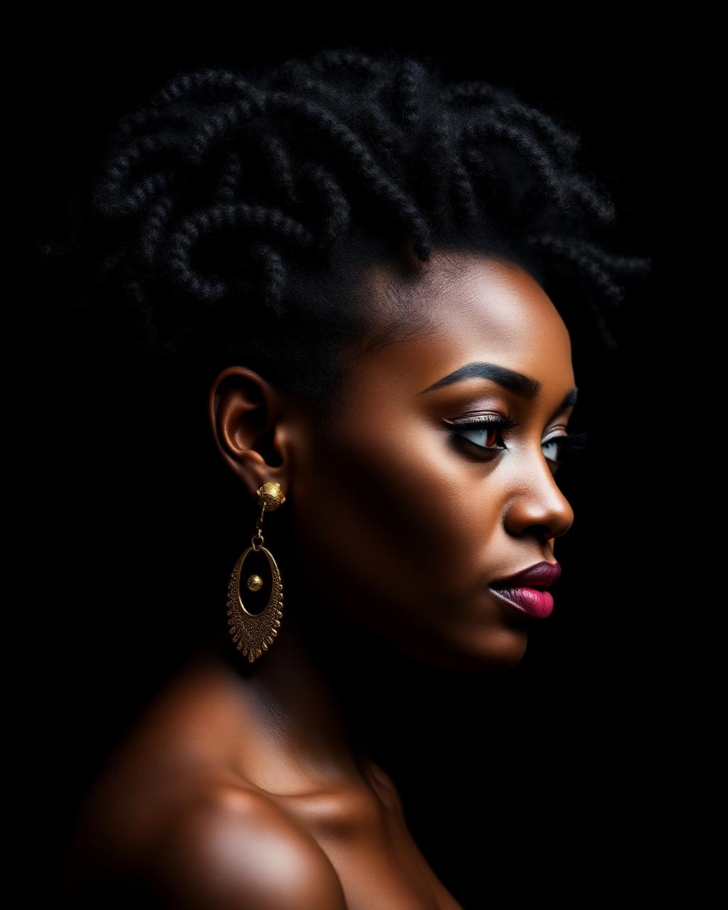 Faux Locs Updo
